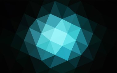 Koyu mavi soyut poligonal şablon vektör. Renkli resimde gradyan ile soyut tarzda. İşiniz için yeni tasarım.