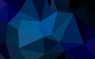 Koyu mavi parlayan üçgen düzen vektör. Üçgen geometrik örnek gradyan ile. Cep telefonu arka plan için şablon.