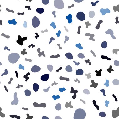 Hafif mavi vektör eğri daireler ile seamless modeli. Glitter soyut illüstrasyon alaycı hatları ile. İş için tamamen yeni bir memphis tasarımı.