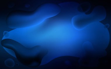 Koyu mavi vektör balonu şekiller şablonuyla. Degrade çizgiler ile renkli soyut resimde. İş tasarımınız için tamamen yeni bir şablon.