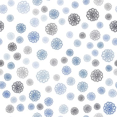 Koyu mavi vektör sorunsuz soyut doodle desen. Zarif bir parlak örnek çiçeklerle doğal tarzı. Marka kitap tamamen yeni şablon.