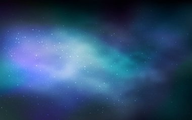 Uzay yıldız koyu mavi vektör şablonu. Glitter soyut illüstrasyon renkli kozmik yıldız ile. En iyi tasarım, reklam, poster, afiş için.