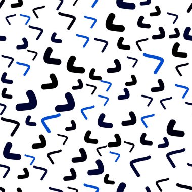 Koyu mavi vektör bükülmüş şerit ile seamless modeli. Bandy çizgilerle modern degrade soyut resim. İş için tamamen yeni bir memphis tasarımı.