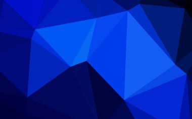 Koyu mavi vektör düşük poli doku. Gradyan ile renkli soyut resimde. İş tasarımınız için yeni stil.