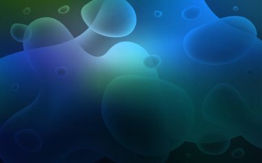 Koyu mavi vektör arka plan bükülmüş şeritler. Degrade kabarcıkları ile bulanık geometrik örnek. Yepyeni tasarımı reklamlar, poster, afiş için.