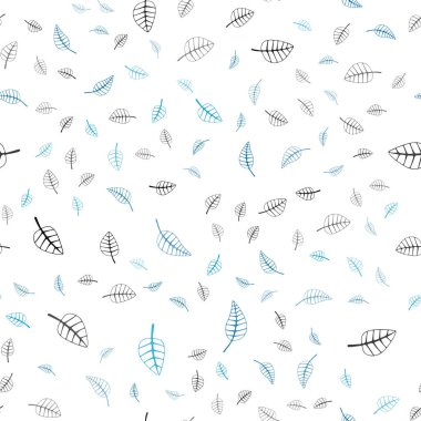 Koyu mavi vektör sorunsuz doğal zarif çizimleri. Belirsiz bir soyut illüstrasyon yaprakları karalamalar tarzı ile. İş tasarımınız için tamamen yeni şablon.