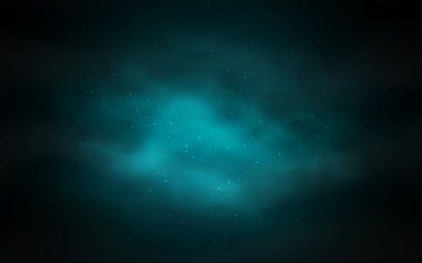 Koyu mavi uzay yıldızlı vektör şablonu. Renkli kozmik yıldızlı soyut çizimler. Astroloji web siteleri için desen.