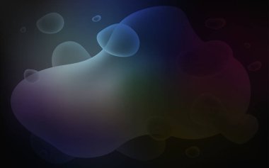 Koyu mavi vektör desen sıvı şekillerle. Degrade çizgiler ile renkli soyut resimde. Yepyeni tasarımı reklamlar, poster, afiş için.