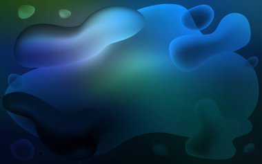 Kabarcık şekillerle koyu mavi vektör arka plan. Degrade çizgiler ile renkli soyut resimde. Cep telefonu arka plan için şablon.