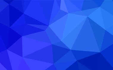 Koyu mavi vektör düşük poli düzeni. Poligonal illüstrasyon parlayan, hangi üçgen oluşur. Yeni şablon-ebilmek var olmak kullanılmış için marka kitap.