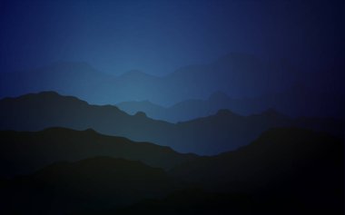 Kabarcık şekillerle koyu mavi vektör desen. Zarif bir parlak örnek gradyan ile. Dağ tasarım web siteniz için.