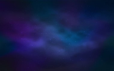 Samanyolu yıldızlı koyu mavi vektör dokusu. Parlak astronomik yıldızlı parlak renkli çizimler. Reklamınız, posteriniz, afişiniz için en iyi tasarım.