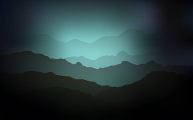 Koyu mavi vektör arka plan bükülmüş şeritler. Bir belirsiz sirkumfleks soyut örnek gradyan ile. Marka kitap için zarif desen.