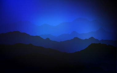 Çizgiler, oval koyu mavi vektör şablonu. Yeni renkli resimde gradyan ile dağ tarzında. Yeni bir doku için reklam, kitapçıklar, broşürler.