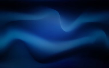 Koyu mavi vektör arka plan bükülmüş şeritler. Bulanık satır, daireler oluşur illüstrasyon parlayan. Arka plan için dokulu dalga deseni.