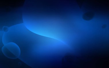 Kabarcık şekillerle koyu mavi vektör arka plan. Renkli resimde gradyan ile soyut memphis tarzı. Marka kitap yeni kompozisyon.