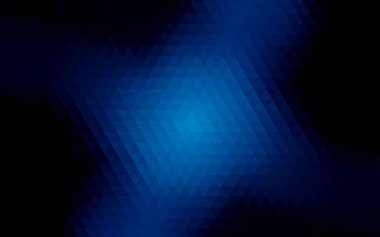 Koyu mavi vektör üçgen mozaik arka plan. Renkli resimde yepyeni bir tarzda parlayan. Dokulu deseni-ebilmek var olmak kullanılmış için arka plan.