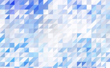 Koyu mavi vektör geometrik basit minimalist arkaplan, beyaz arkaplandaki üçgenlerden oluşur. İş tasarımınız için eğimli üçgen desen. 