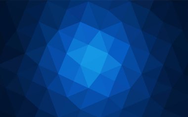 Koyu mavi vektör düşük poli doku. Gradyan ile zarif parlak poligonal illüstrasyon. İşiniz için tamamen yeni bir tasarım.