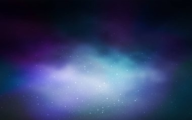 Astronomik yıldız ile koyu mavi vektör kapak. Parlak astronomik yıldız ile renkli illüstrasyon parlayan. Desen fütüristik reklam, kitapçıklar için.