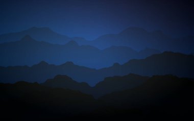 Koyu mavi vektör şablon bükülmüş şeritler. Gradyan ile dağ tarzında yaratıcı geometrik şekil. Yeni bir doku için reklam, kitapçıklar, broşürler.