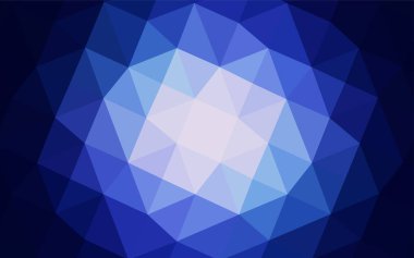 Koyu mavi vektör bulanık üçgen doku. Poligonal illüstrasyon parlayan, hangi üçgen oluşur. Bu desen bir marka kitap bir parçası olarak kullanılabilir.