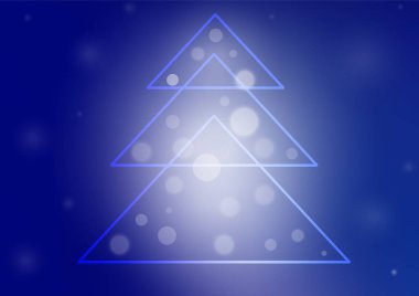 Koyu mavi vektör arka plan ile bir xmas ağacı. Glitter soyut resim Noel ağacı ile. Desen yıl yeni Web siteleri için kullanılabilir.