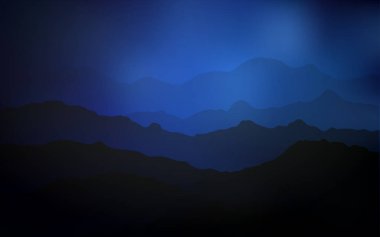 Koyu mavi vektör desen lav şekillerle. Renkli resimde gradyan ile soyut dağ tarzında. Dağ tasarım web siteniz için.