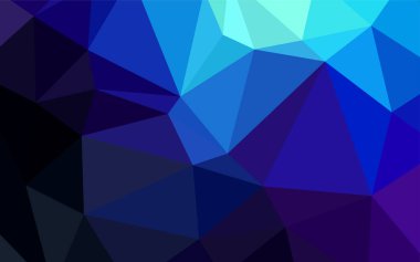 Koyu mavi vektör arka plan poligonal. Gradyan ile Origami tarzında yaratıcı geometrik şekil. İşiniz için yeni tasarım.
