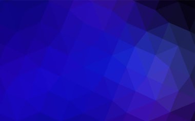 Koyu mavi vektör üçgen mozaik kapak. Renkli resimde gradyan ile soyut tarzda. Tasarımınız için yeni bir doku.