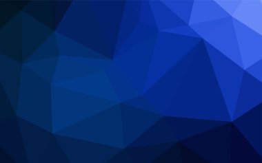 Koyu mavi vektör üçgen mozaik kapak. Çokgen şekilleri ile bir örnek. Tasarımınız için yeni bir doku.