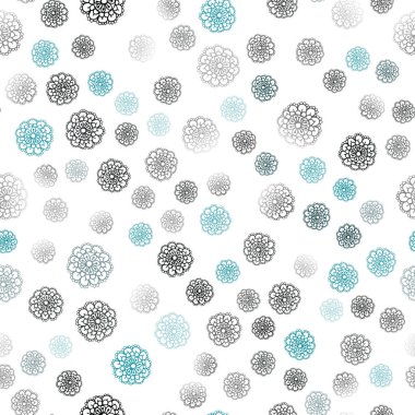 Koyu mavi vektör sorunsuz doğal zarif arka plan. Yeni renkli resimde doodle tarzı çiçekli. Doodle tasarım web siteniz için kullanılabilir.