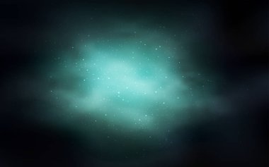 Gece gökyüzü yıldızlı koyu mavi vektör deseni. Bulanık dekoratif tasarım galaksi yıldızlarıyla basit bir stilde. Reklamınız, posteriniz, afişiniz için en iyi tasarım.