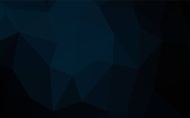 Koyu mavi parlayan üçgen zemin vektör. Gradyan ile poligonal soyut resim. Poligonal tasarım web siteniz için kullanılabilir.