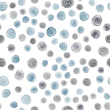 Koyu mavi vektör sorunsuz soyut doodle şablonu. Glitter soyut illüstrasyon karalama ve çiçeklerle. Bir marka kitap için zarif desen.