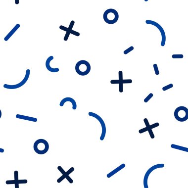 Hafif mavi vektör soyut çizgilerle seamless modeli. Trendy sorunsuz illüstrasyon soyut çizgilerle. Duvar kağıdı, kumaş üreticileri için modaya uygun bir tasarım.