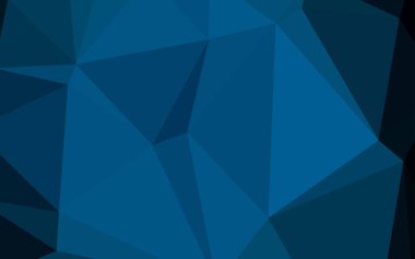 Koyu mavi vektör zemin Çokgen. Gradyan ile renkli soyut resimde. Tasarımınız için yeni bir doku.