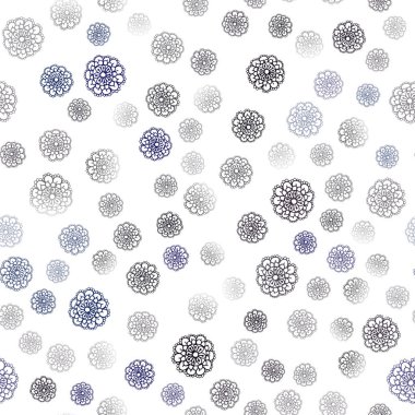 Koyu mavi vektör sorunsuz doğal zarif şablonu. gradyan ile zarif doğal deseni çiçekler. Desen duvar kağıtları ve boyama kitapları için.