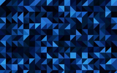 Koyu mavi parlayan üçgen şablon vektör. Üçgen oluşur illüstrasyon parlayan. İş tasarımınız için üçgen desen.