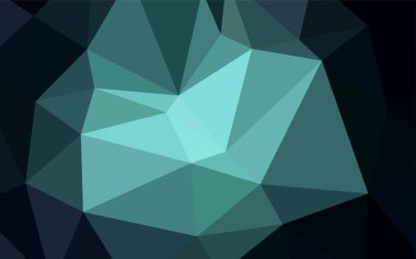 Koyu mavi vektör üçgen mozaik doku. Gradyan ile zarif parlak poligonal illüstrasyon. Bu desen bir marka kitap bir parçası olarak kullanılabilir.