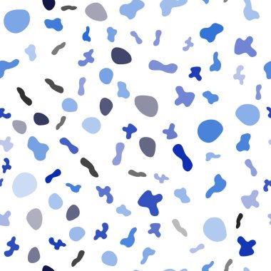 Hafif mavi vektör sorunsuz şablon bükülmüş şeritler. Bulanık satır, daireler oluşur illüstrasyon parlayan. İş tasarımınız için desen.