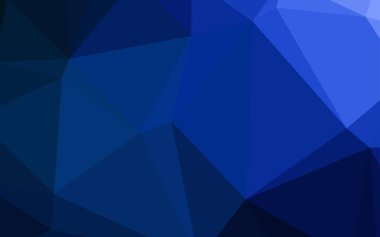 Koyu mavi vektör soyut mozaik arka plan. Tamamen yeni bir renk illüstrasyon poligonal bir tarzda. İşiniz için en iyi üçgen tasarım.