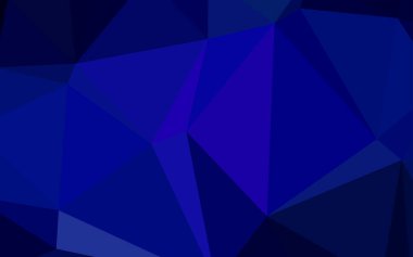 Koyu mavi vektör poligonal şablonu. Poligonal illüstrasyon parlayan, hangi üçgen oluşur. İşiniz için tamamen yeni bir tasarım.