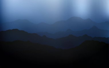 Koyu mavi vektör arka plan eğri daireler ile. Bandy çizgilerle modern degrade soyut resim. Marka kitap için zarif desen.