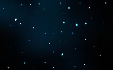 Buzdan kar taneleriyle koyu mavi vektör şablonu. Soyut şablondaki kar ile dekoratif parlak illüstrasyon. Bu kalıp yeni web siteleri için kullanılabilir.