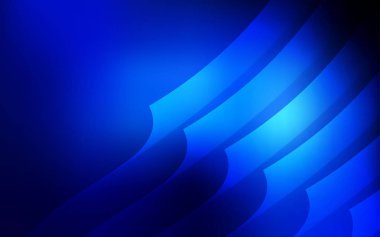 Düz çizgili koyu mavi vektör düzeni. Bulanık dekoratif tasarım hatları ile basit tarzı. Güzel arka planlar için şablon.