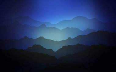 Koyu mavi vektör arka plan eğri daireler ile. Bulanık kabarcık şekillerle bir örnek. İş için tamamen yeni bir memphis tasarımı.