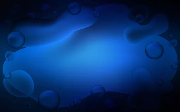 Fond Vectoriel Bleu Foncé Avec Des Cercles Abstraits Échantillon Géométrique — Image vectorielle