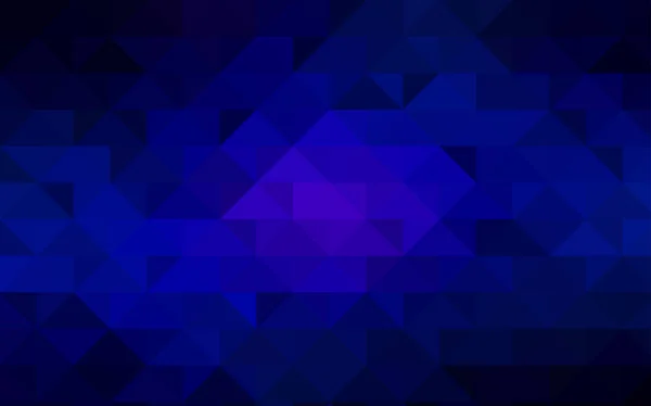 Темно Синий Векторный Многоугольный Рисунок Сияющая Иллюстрация Состоящая Треугольников Элегантный — стоковый вектор