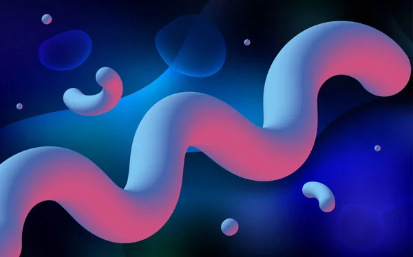 Темний Векторний Фон Blue Вигнутими Колами Неявна Оберфлексивна Абстрактна Ілюстрація — стоковий вектор